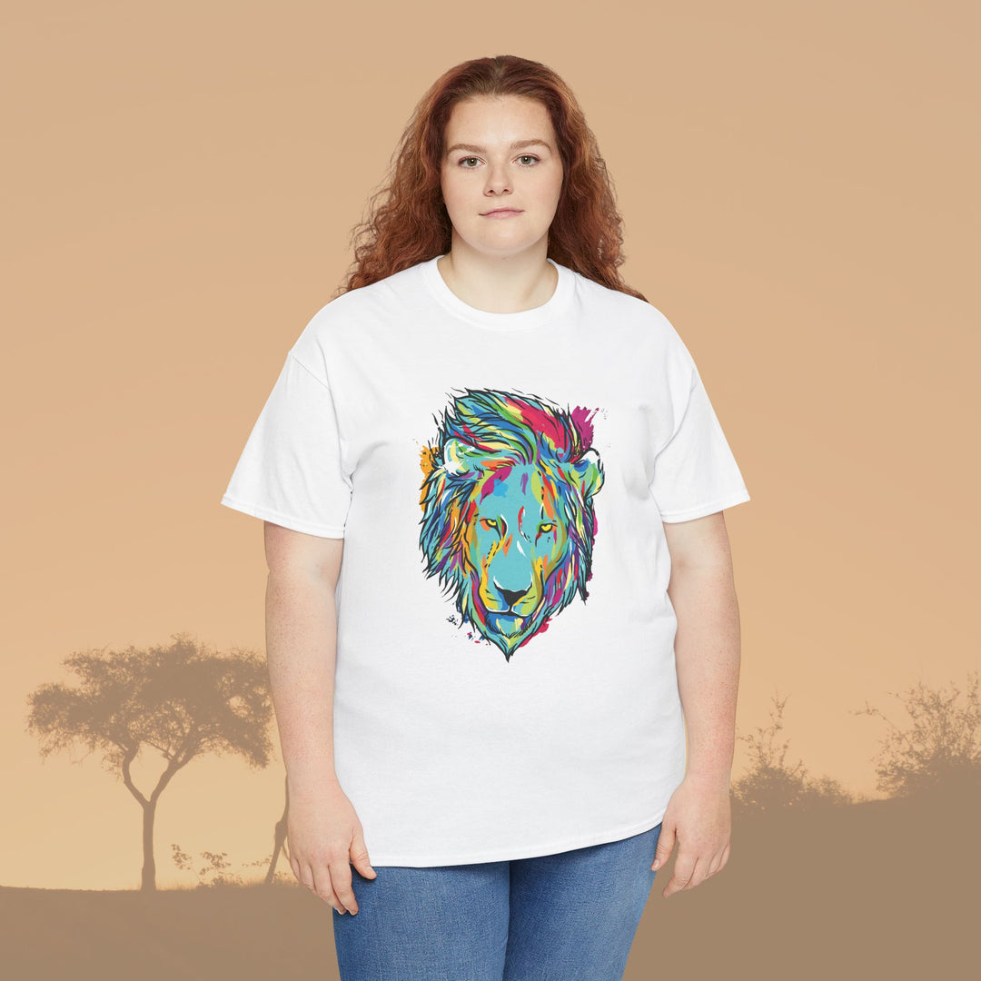 Color Splash Lion Graphic T-Shirt - Swag Stash