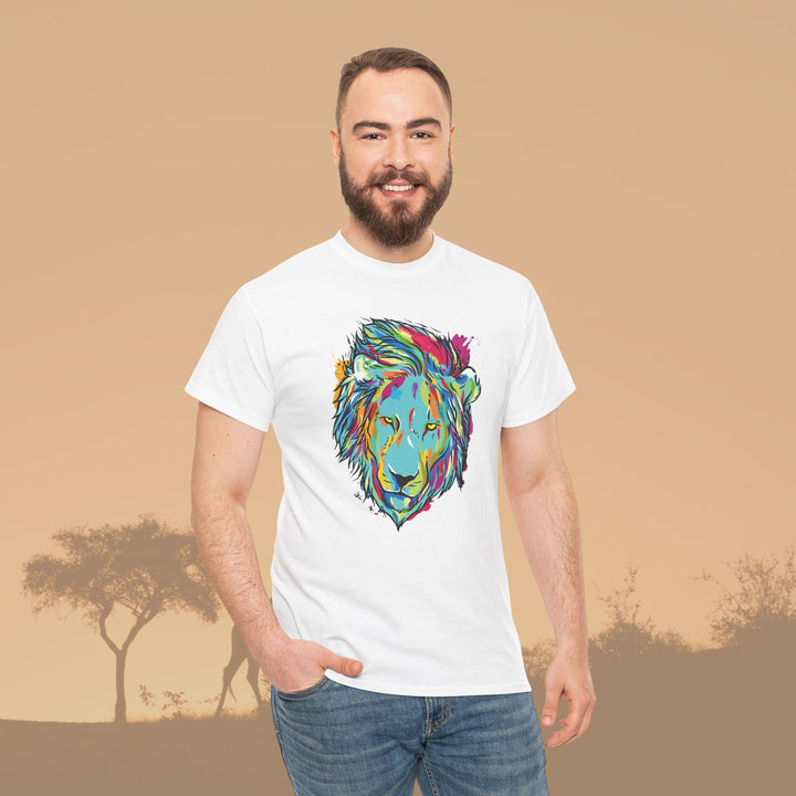 Color Splash Lion Graphic T-Shirt - Swag Stash
