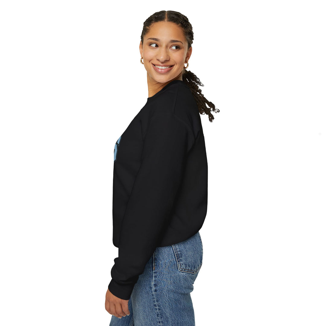 Always Cold varsity graphic sweatshirt by Printify in a cozy fit, featuring bold lettering and a stylish look.