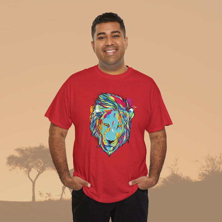 Color Splash Lion Graphic T-Shirt - Swag Stash