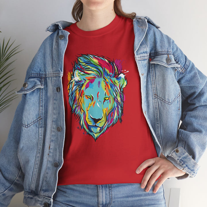 Color Splash Lion Graphic T-Shirt - Swag Stash