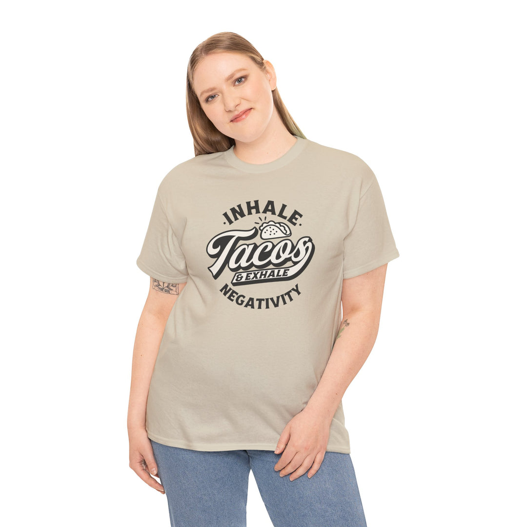 Inhale Tacos Exhale Negativity Graphic T-Shirt - Swag Stash