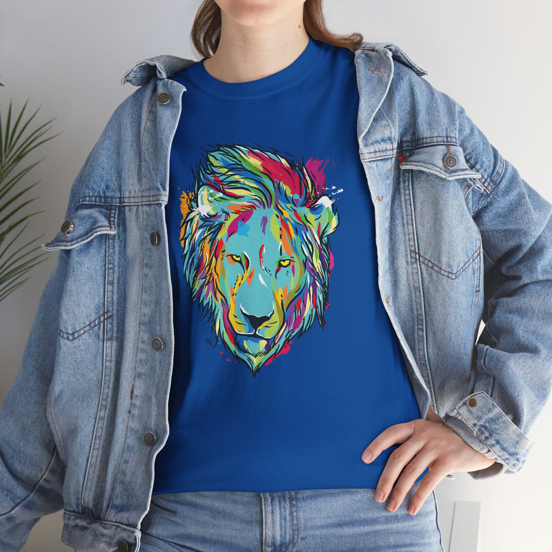 Color Splash Lion Graphic T-Shirt - Swag Stash