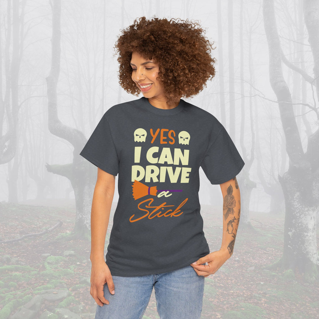 Yes I Can Drive a Stick Unisex Heavy Cotton Tee