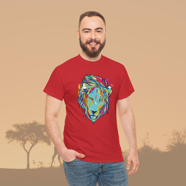 Color Splash Lion Graphic T-Shirt - Swag Stash