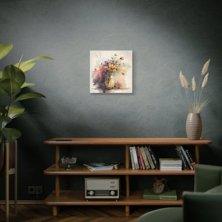 Watercolor Flower Vase Canvas Wall Art - Swag Stash