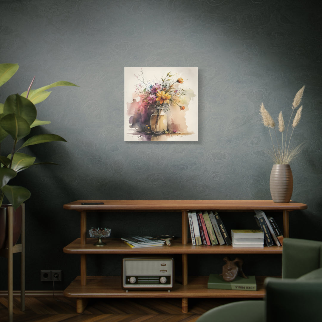 Watercolor Flower Vase Canvas Wall Art - Swag Stash