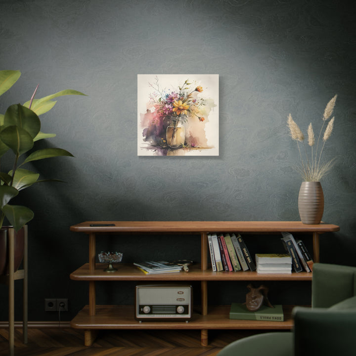 Watercolor Flower Vase Canvas Wall Art - Swag Stash