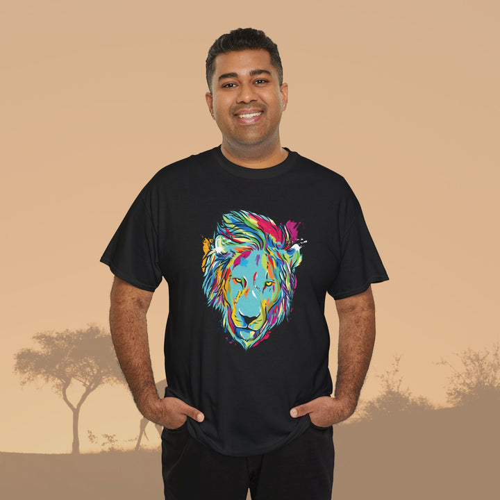 Color Splash Lion Graphic T-Shirt - Swag Stash