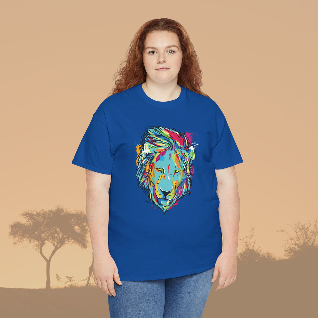 Color Splash Lion Graphic T-Shirt - Swag Stash
