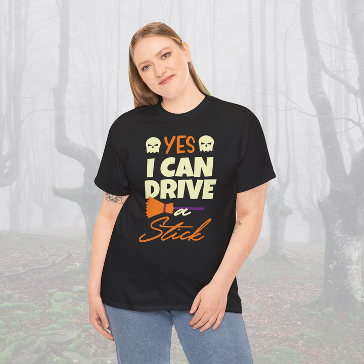 Yes I Can Drive a Stick Unisex Heavy Cotton Tee