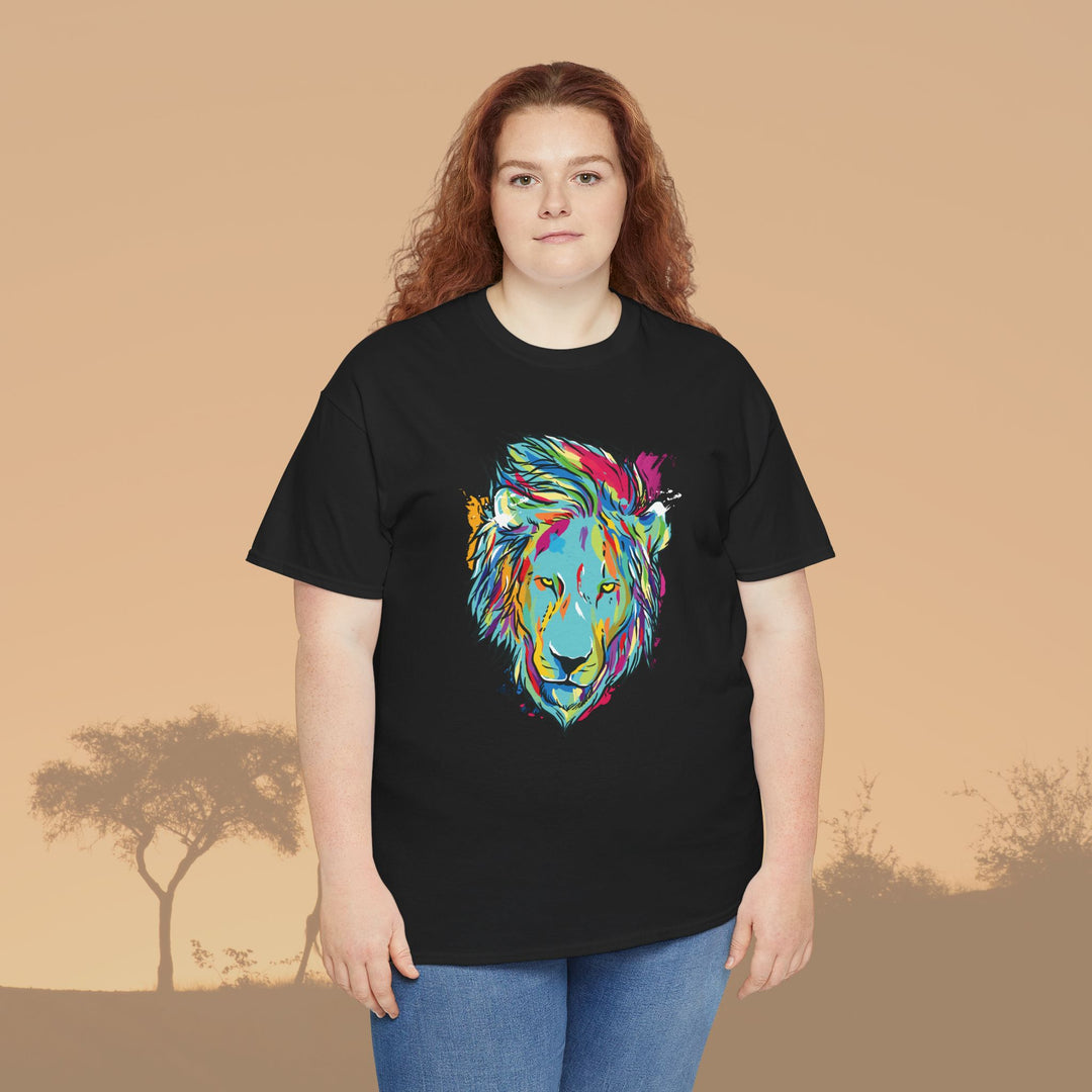 Color Splash Lion Graphic T-Shirt - Swag Stash