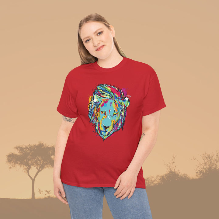 Color Splash Lion Graphic T-Shirt - Swag Stash