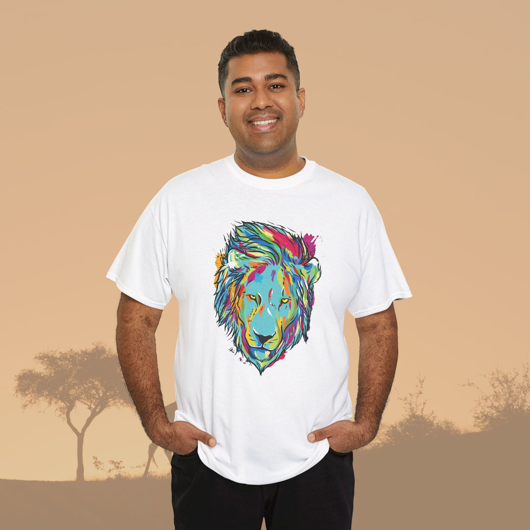 Color Splash Lion Graphic T-Shirt - Swag Stash