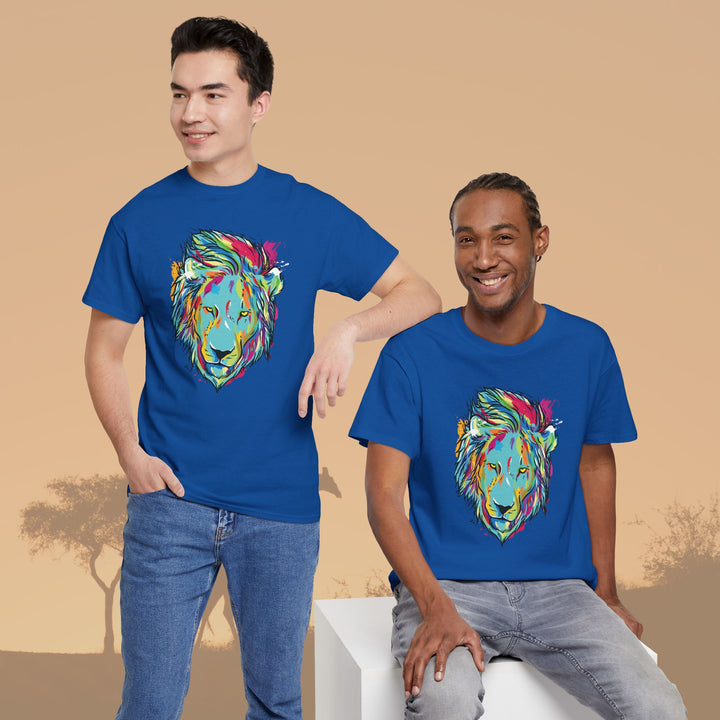 Color Splash Lion Graphic T-Shirt - Swag Stash