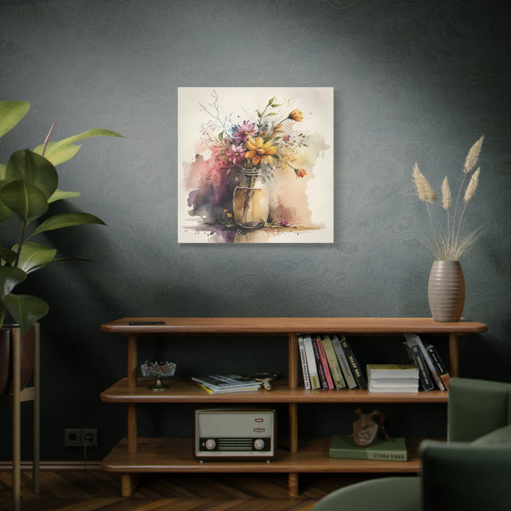 Watercolor Flower Vase Canvas Wall Art - Swag Stash