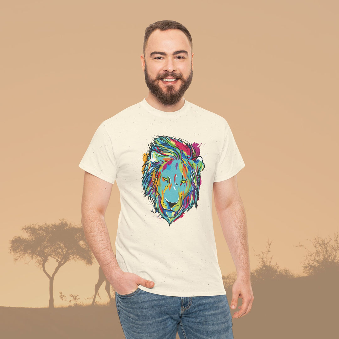 Color Splash Lion Graphic T-Shirt - Swag Stash