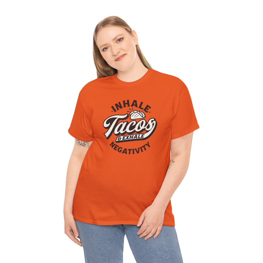 Inhale Tacos Exhale Negativity Graphic T-Shirt - Swag Stash