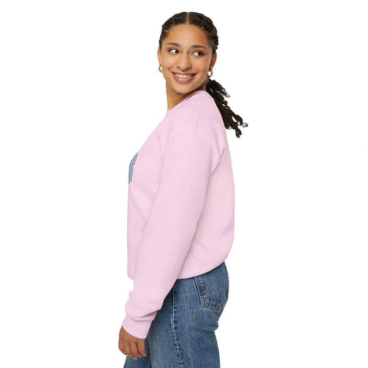 Always Cold Varsity Graphic Sweatshirt by Printify in a relaxed fit, featuring bold graphic design and classic crew neck.