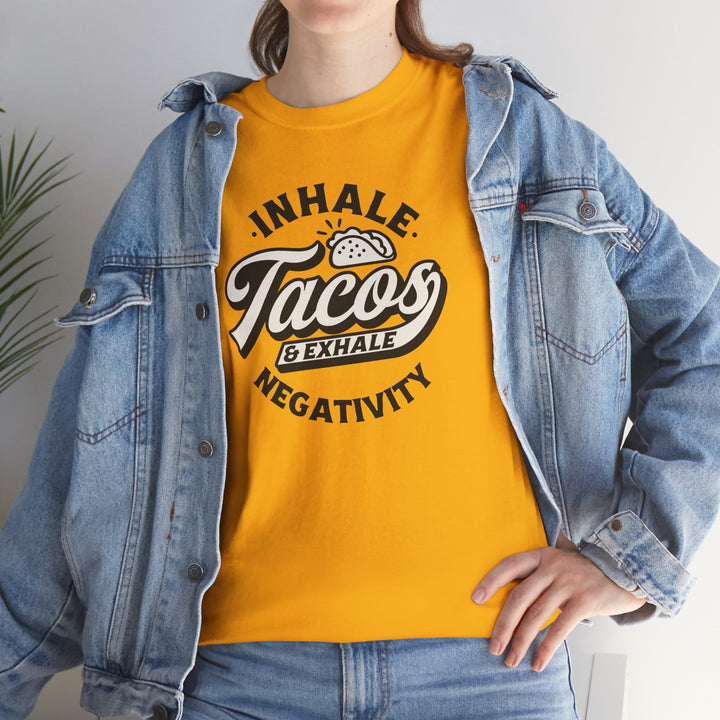Inhale Tacos Exhale Negativity Graphic T-Shirt - Swag Stash