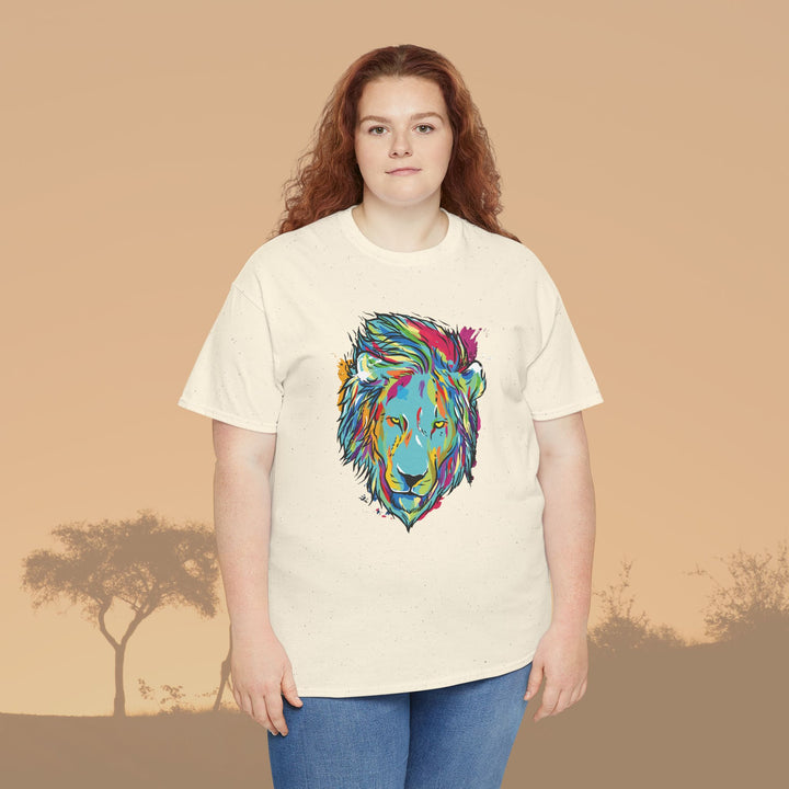 Color Splash Lion Graphic T-Shirt - Swag Stash