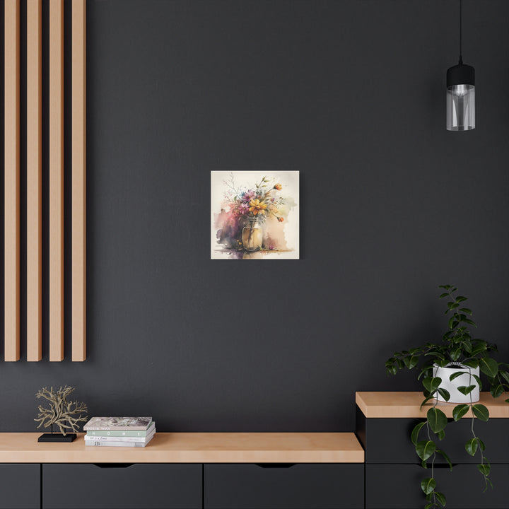 Watercolor Flower Vase Canvas Wall Art - Swag Stash