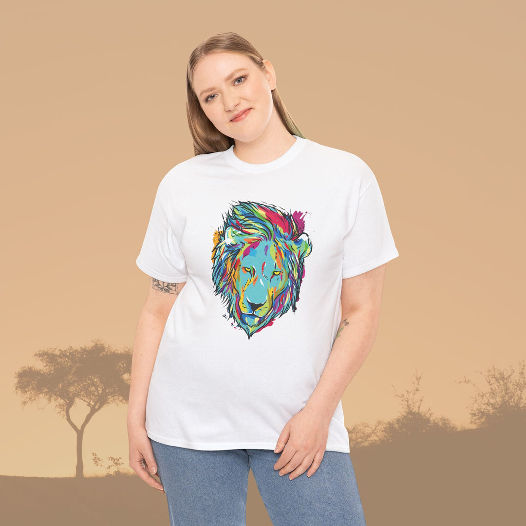 Color Splash Lion Graphic T-Shirt - Swag Stash