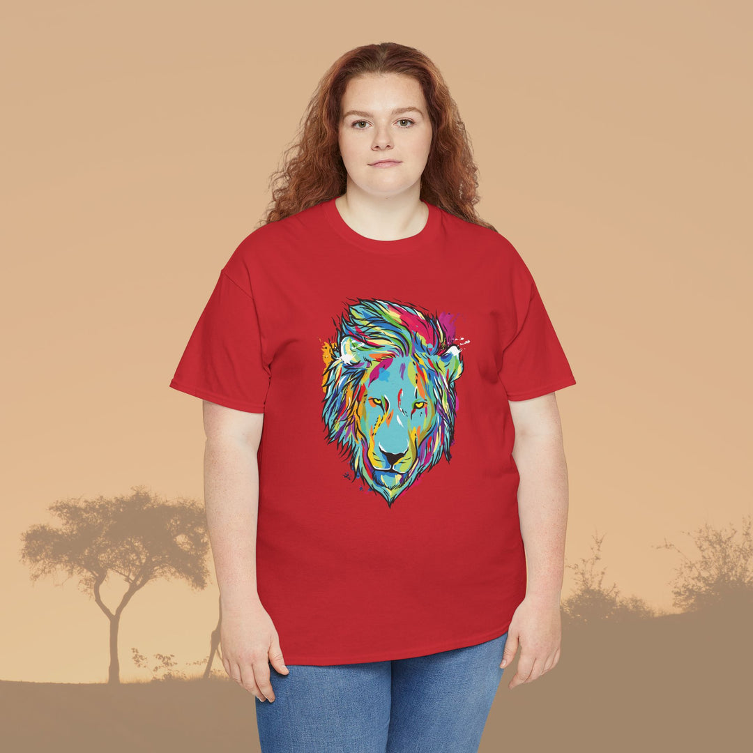 Color Splash Lion Graphic T-Shirt - Swag Stash