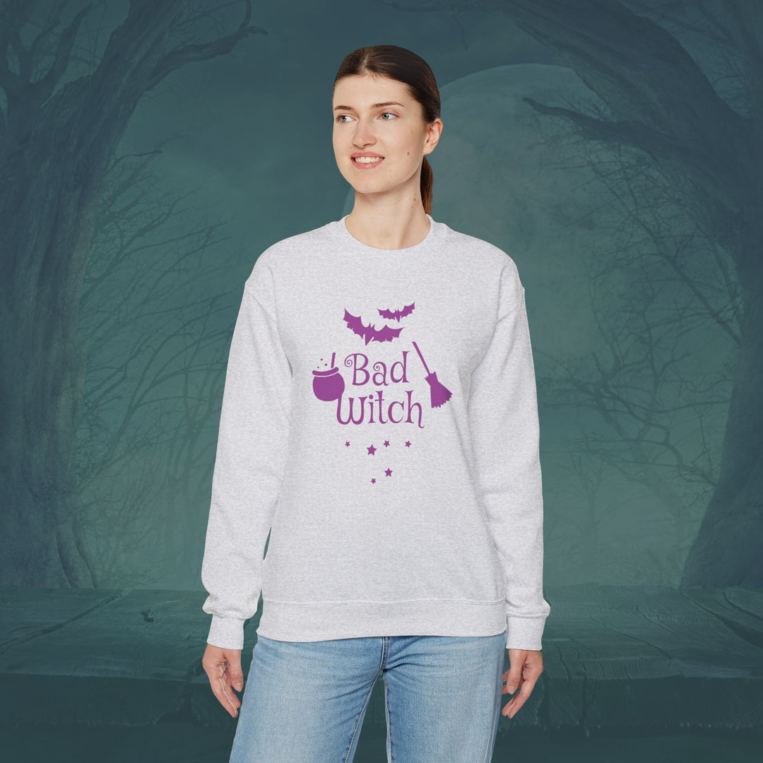 Bad Witch Halloween Unisex Crewneck Sweatshirt