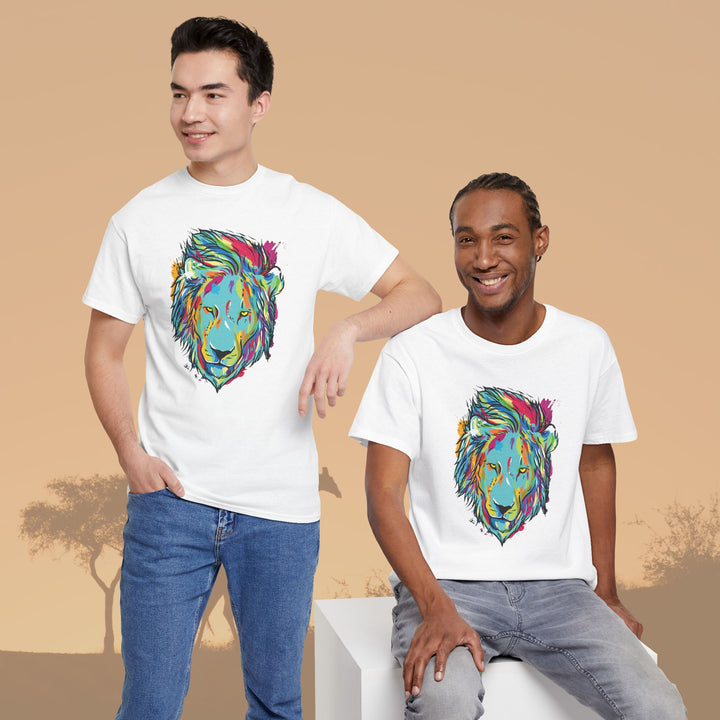 Color Splash Lion Graphic T-Shirt - Swag Stash