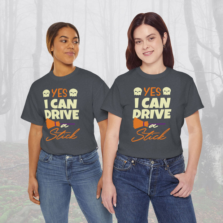 Yes I Can Drive a Stick Unisex Heavy Cotton Tee