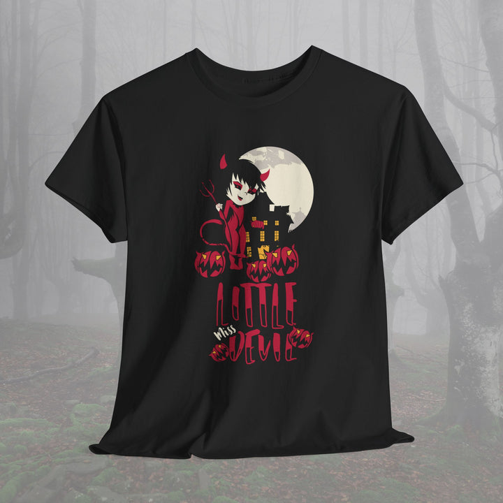 Little Miss Devil Halloween Unisex Heavy Cotton Tee