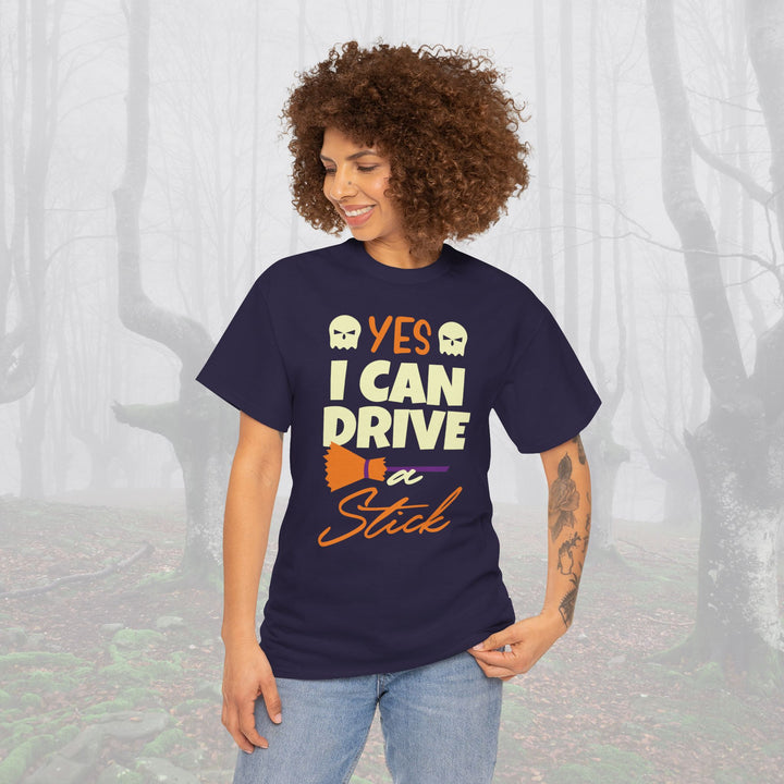 Yes I Can Drive a Stick Unisex Heavy Cotton Tee