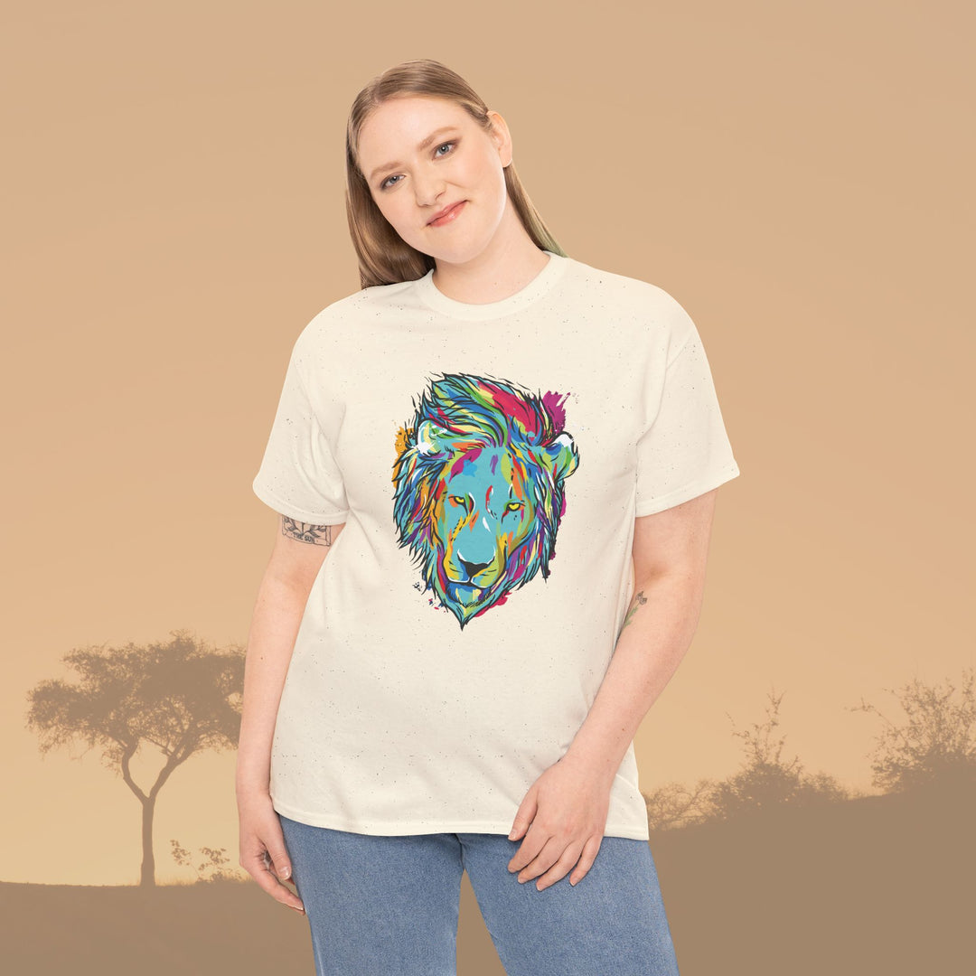 Color Splash Lion Graphic T-Shirt - Swag Stash