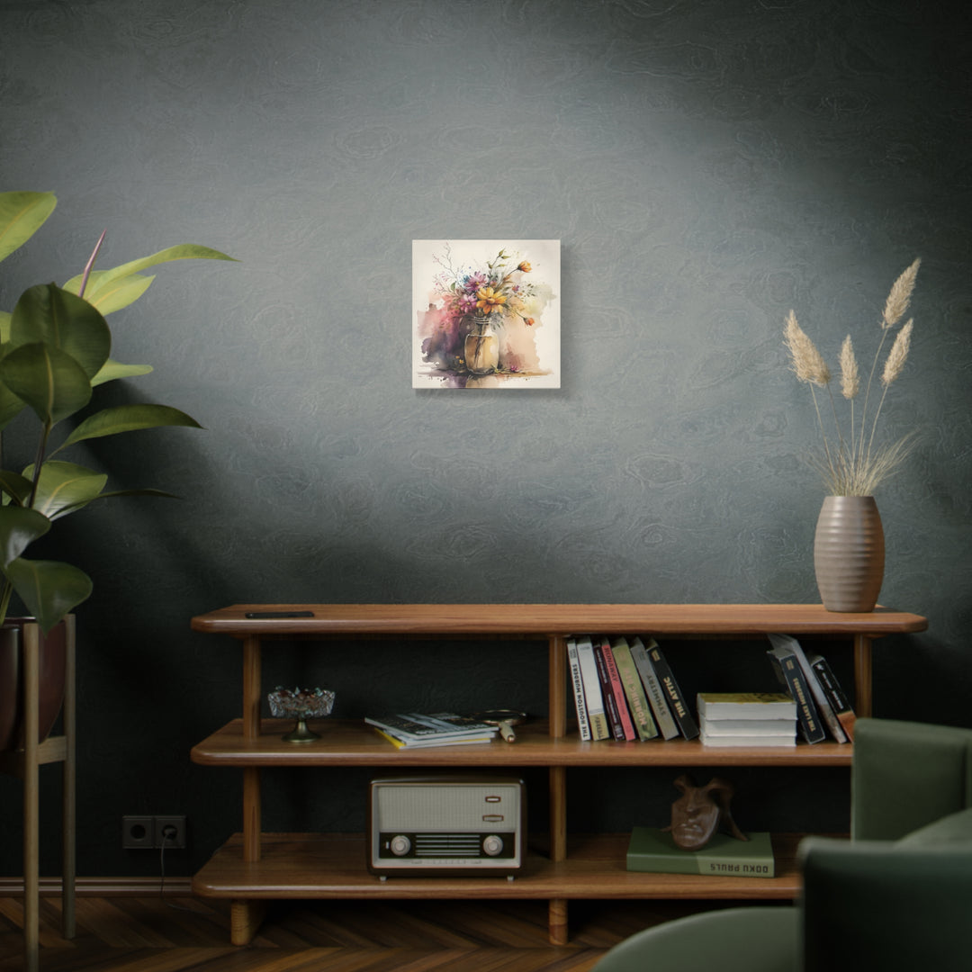 Watercolor Flower Vase Canvas Wall Art - Swag Stash