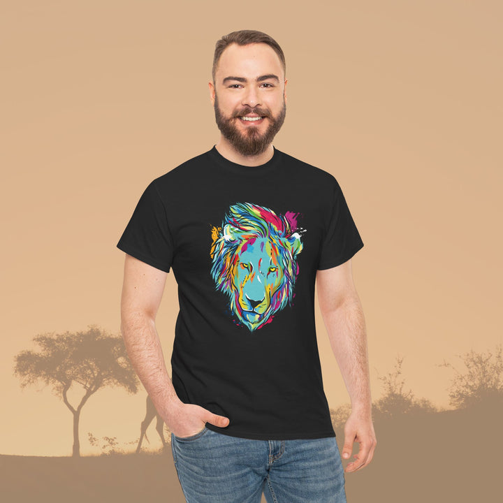 Color Splash Lion Graphic T-Shirt - Swag Stash
