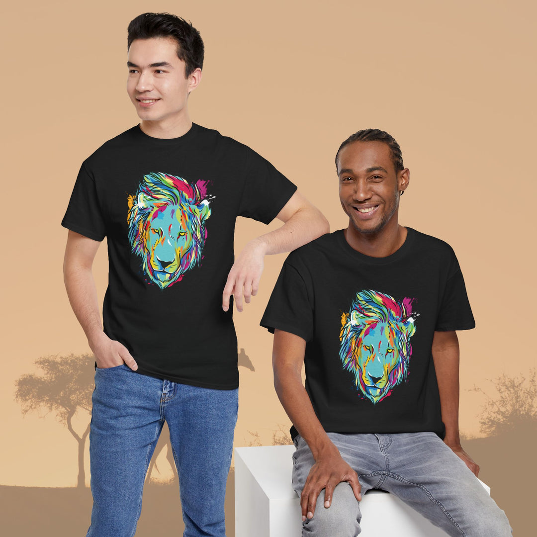 Color Splash Lion Graphic T-Shirt - Swag Stash