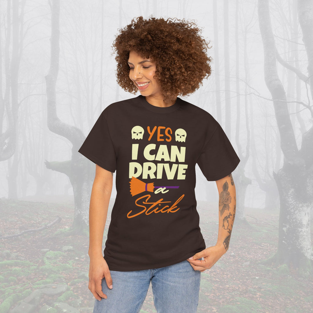 Yes I Can Drive a Stick Unisex Heavy Cotton Tee