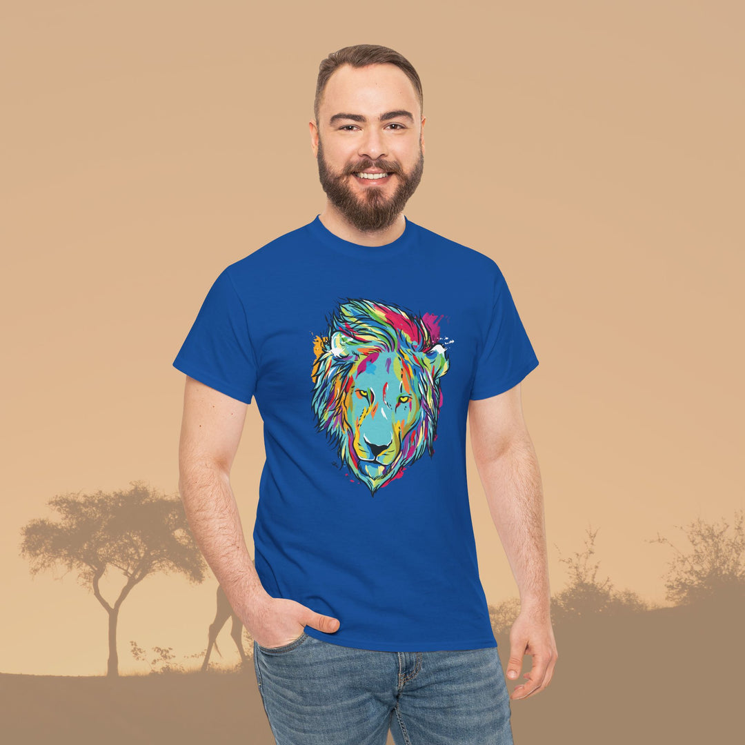 Color Splash Lion Graphic T-Shirt - Swag Stash