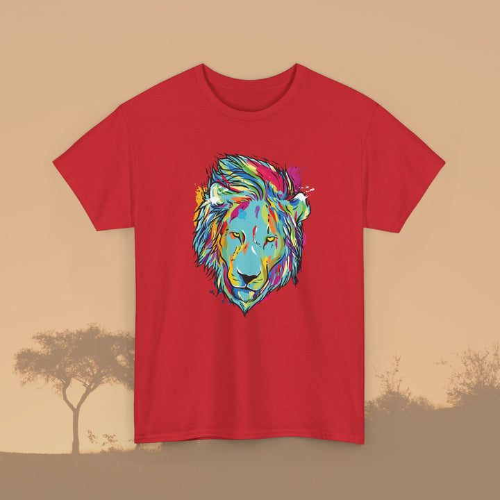Color Splash Lion Graphic T-Shirt - Swag Stash