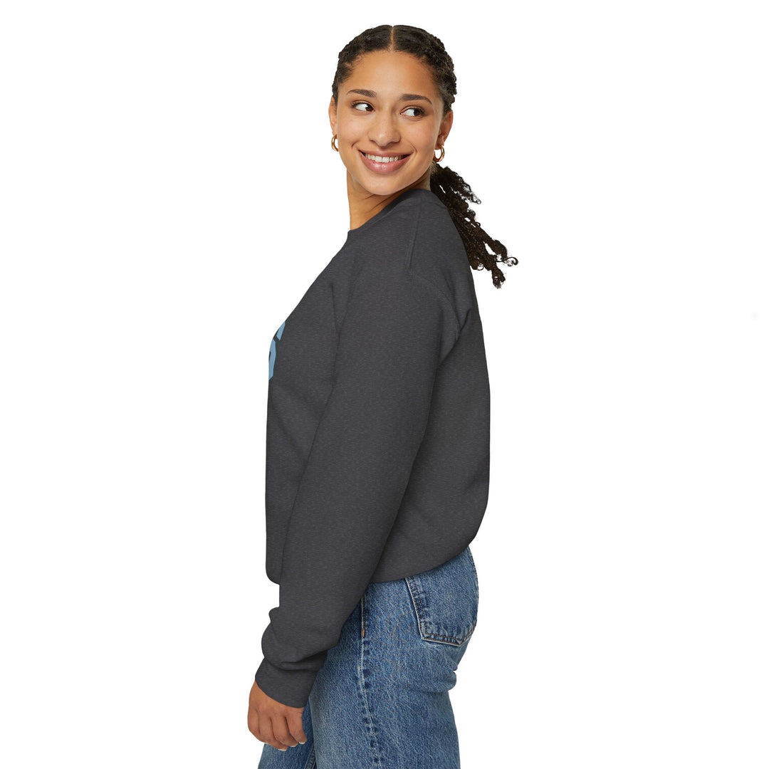 Always Cold Varsity Graphic Sweatshirt by Printify in a casual style with bold lettering and a comfortable fit.