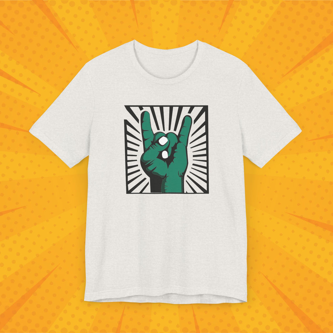 Green Hero Rock Hand Unisex Jersey Short Sleeve Tee