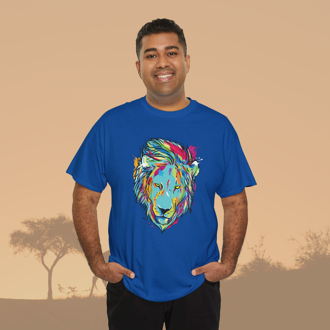 Color Splash Lion Graphic T-Shirt - Swag Stash