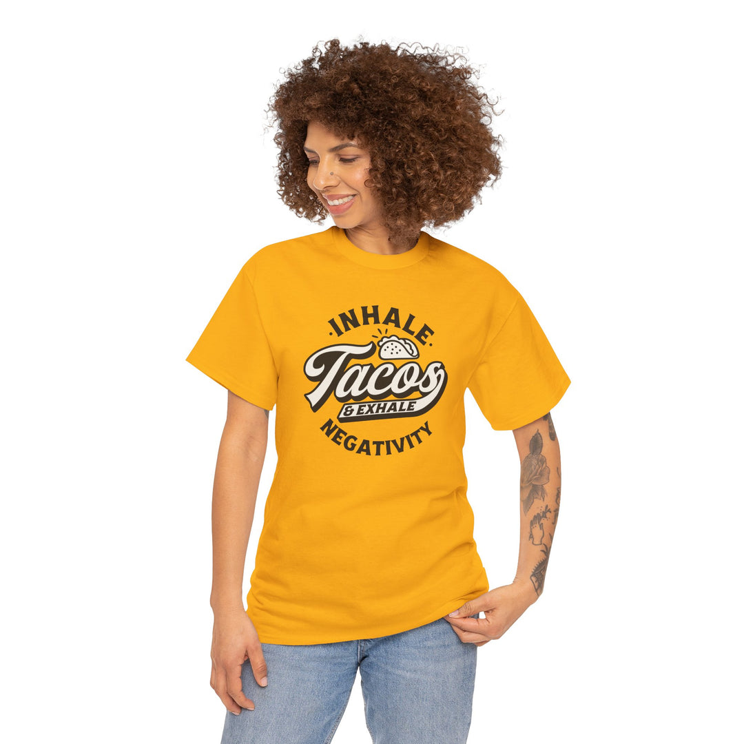 Inhale Tacos Exhale Negativity Graphic T-Shirt - Swag Stash